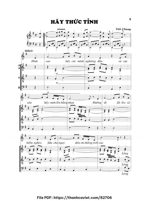 Hãy thức tỉnh - Viết Chung - trang 1