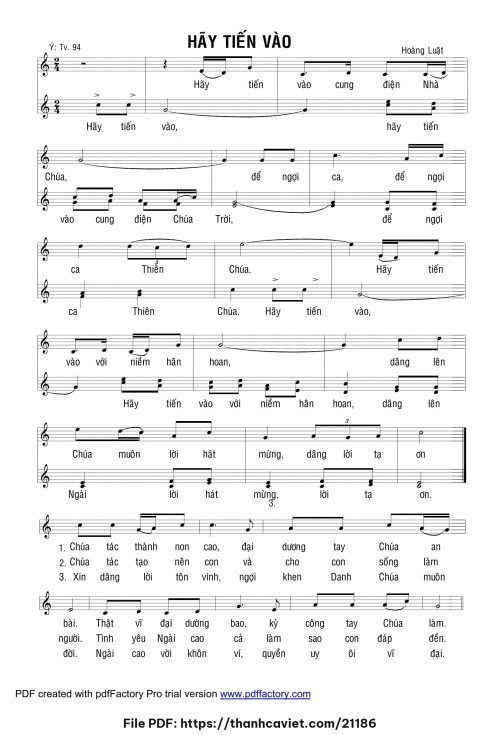 Hãy tiến vào - Lm. Hoàng Luật - trang 1