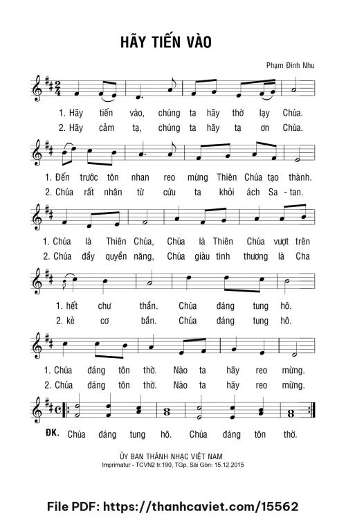 Hãy tiến vào - Lm. Phạm Đình Nhu - trang 1