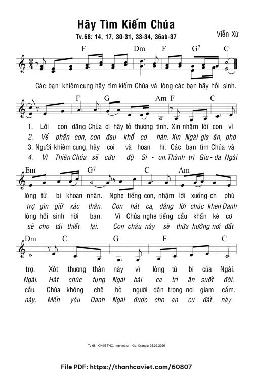 Hãy tìm kiếm Chúa - Viễn Xứ - trang 1