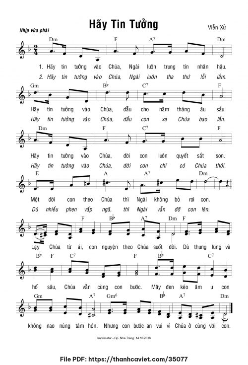 Hãy tin tưởng - Viễn Xứ - trang 1