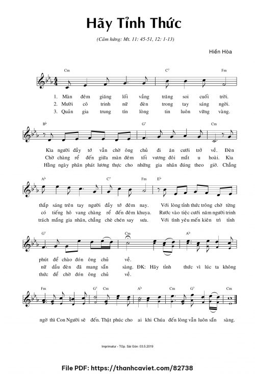 Hãy tỉnh thức - Sr. Hiền Hòa - trang 1