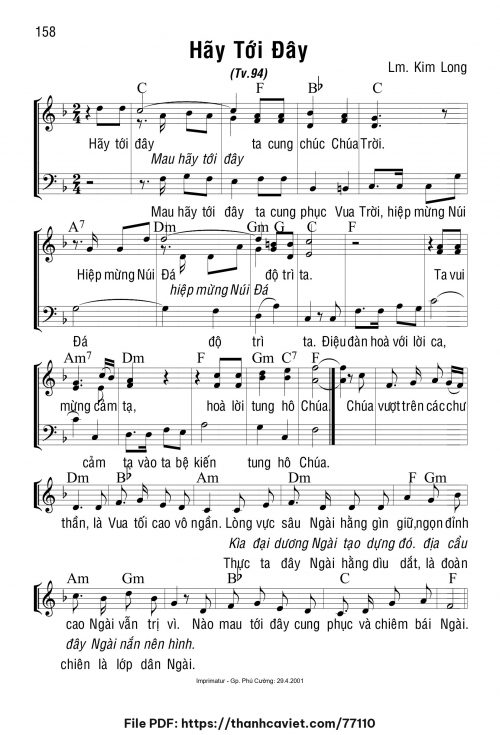 Hãy tới đây - Lm. Kim Long - trang 1