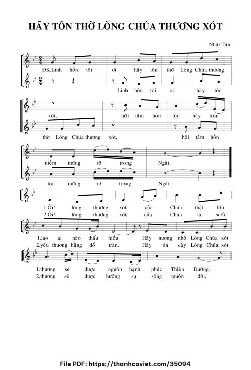 Hãy tôn thờ Lòng Thương Xót Chúa - Nhật Tân - trang 1