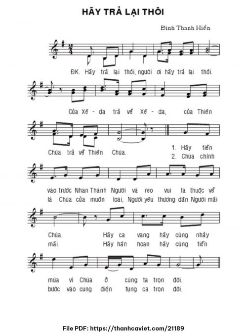 Hãy trả lại thôi - Đinh Thanh Hiền - trang 1