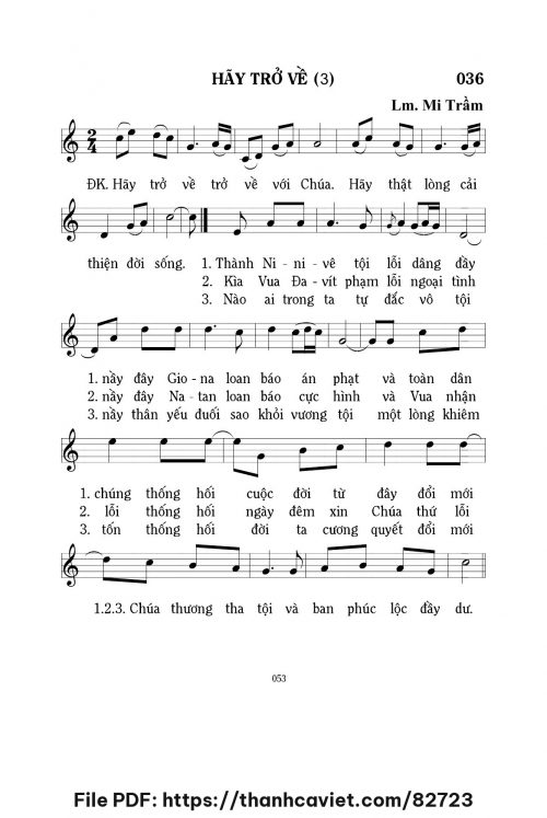 Hãy trở về 3 - Lm. Mi Trầm - trang 1
