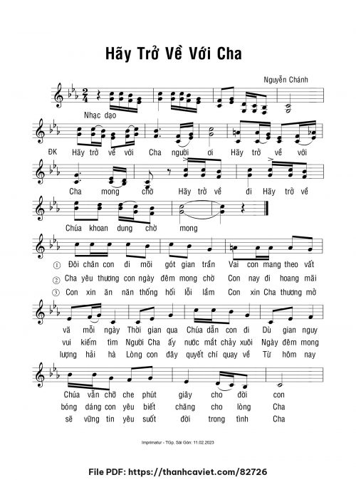Hãy trở về với Cha - Nguyễn Chánh - trang 1