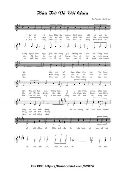Hãy trở về với Chúa - Lm. Nguyễn Văn Tuyên - trang 1