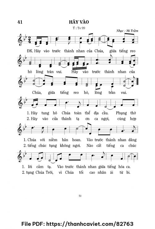 Hãy vào - Lm. Mi Trầm - trang 1