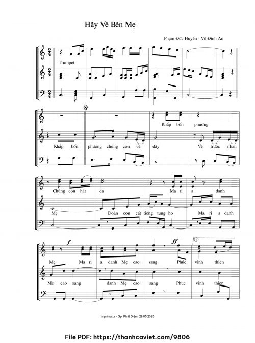Hãy về bên Mẹ - Phạm Đức Huyến - Vũ Đình Ân - trang 1
