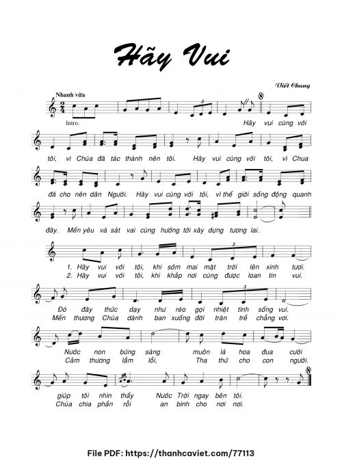 Hãy vui - Viết Chung - trang 1