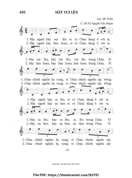 Hãy vui lên - Lm. Mi Trầm - trang 1
