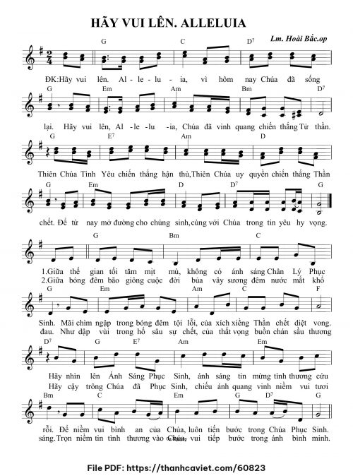 Hãy vui lên. Alleluia - Lm. Hoài Bắc, OP - trang 1
