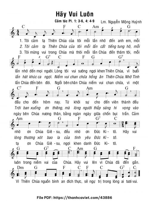 Hãy vui luôn - Lm. Nguyễn Mộng Huỳnh - trang 1