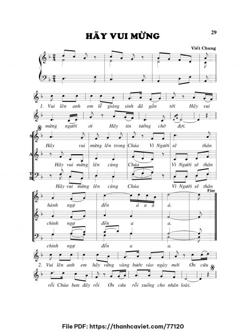 Hãy vui mừng - Viết Chung - trang 1