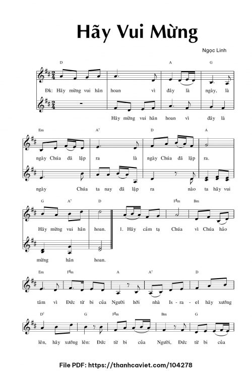 Hãy vui mừng - Ngọc Linh - trang 1
