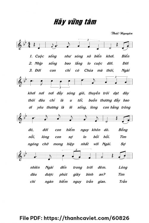 Hãy vững tâm - Lm. Thái Nguyên - trang 1