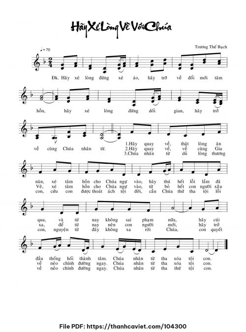 Hãy xé lòng về với Chúa - Trương Thế Bạch - trang 1