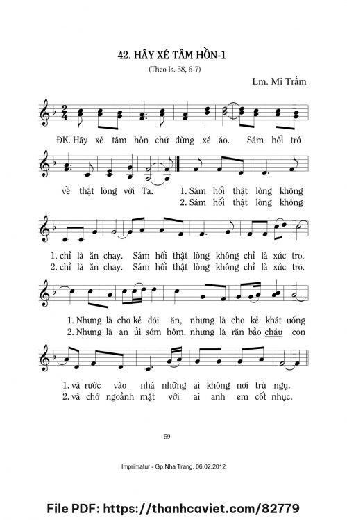 Hãy xé tâm hồn 1 - Lm. Mi Trầm - trang 1
