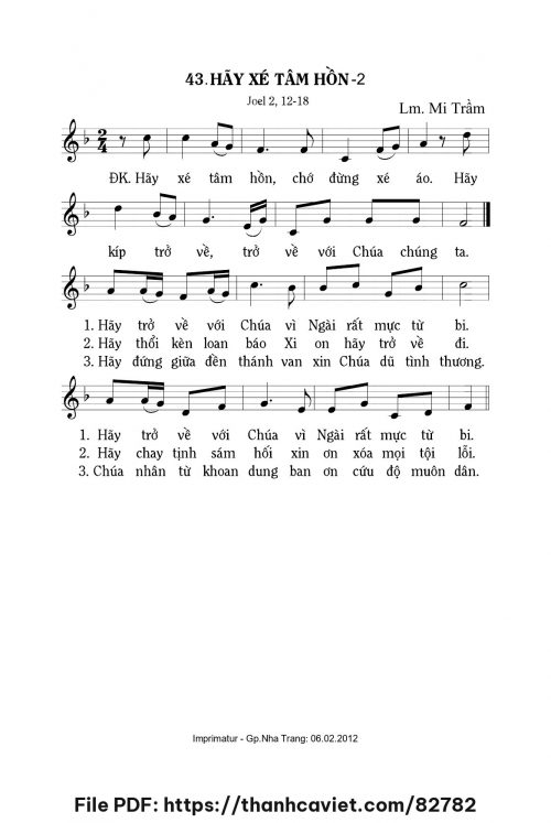 Hãy xé tâm hồn 2 - Lm. Mi Trầm - trang 1