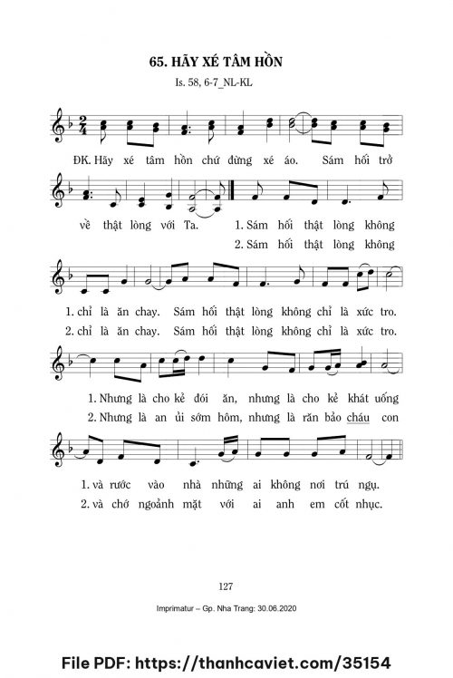 Hãy xé tâm hồn [Lễ Tro ABC] – - Lm. Mi Trầm - trang 1