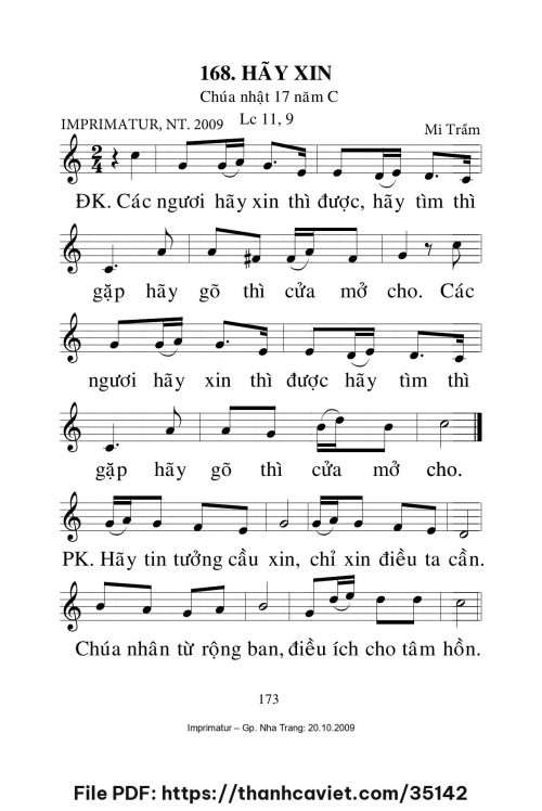 Hãy xin [CN17 TNC] – - Lm. Mi Trầm - trang 1