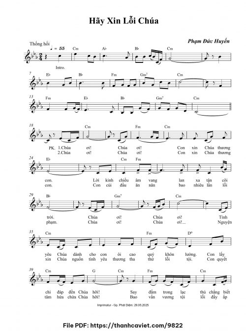 Hãy xin lỗi Chúa - Phạm Đức Huyến - trang 1