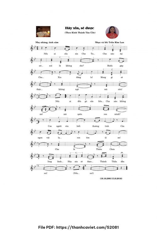 Hãy xin, sẽ được - Trần Kim Lan - trang 1