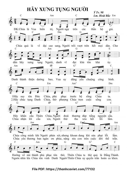 Hãy xưng tụng người - Lm. Hoài Bắc, OP - trang 1