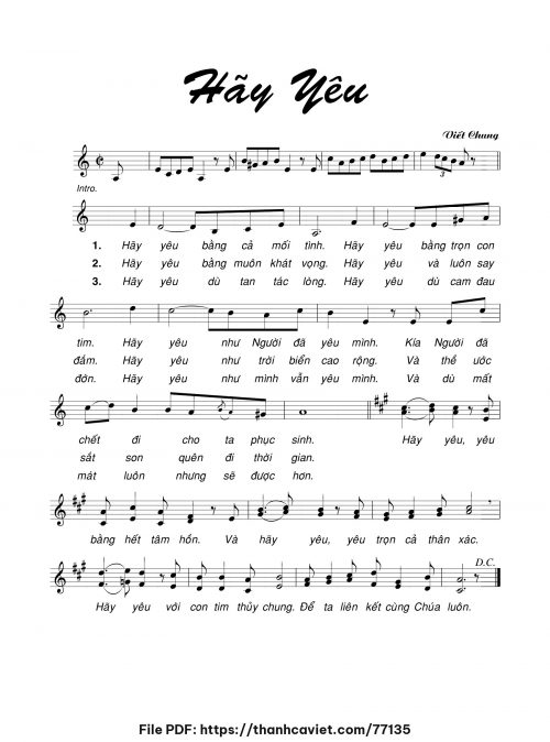 Hãy yêu - Viết Chung - trang 1