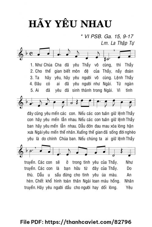 Hãy yêu nhau - Lm. La Thập Tự - trang 1