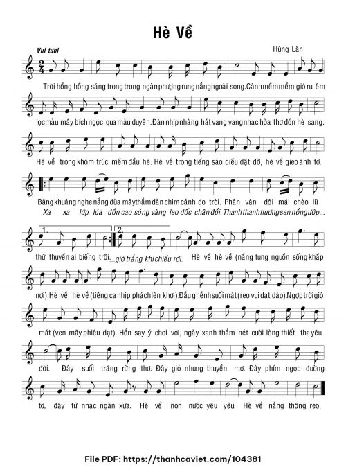 Hè về - Hùng Lân - trang 1