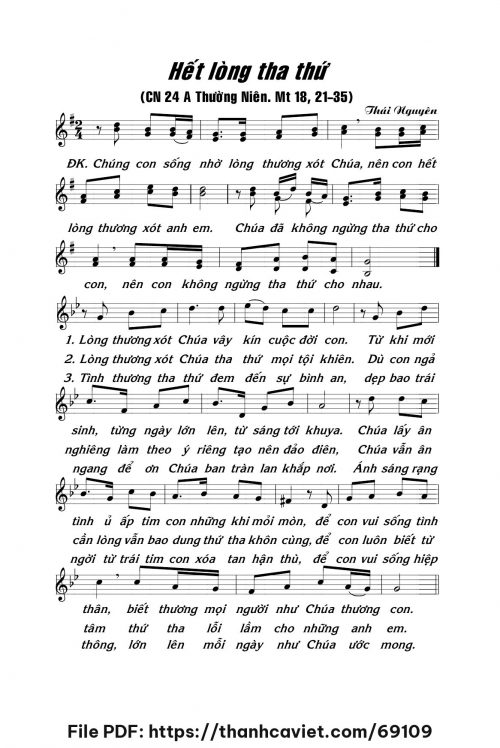 Hết lòng tha thứ - Lm. Thái Nguyên - trang 1