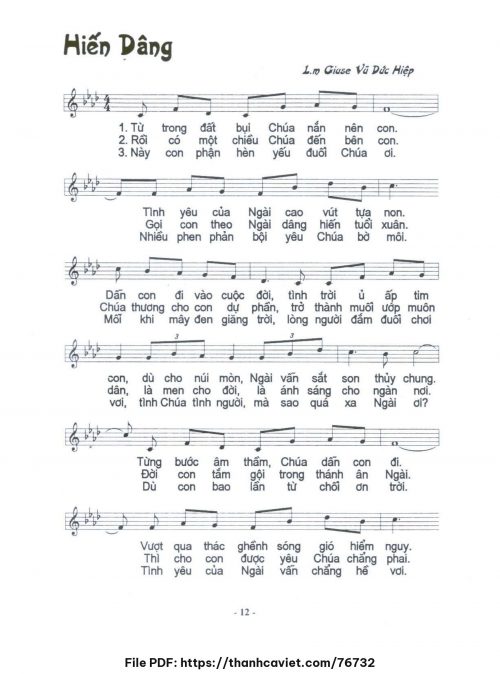 Hiến dâng - Lm. Vũ Đức Hiệp - trang 1