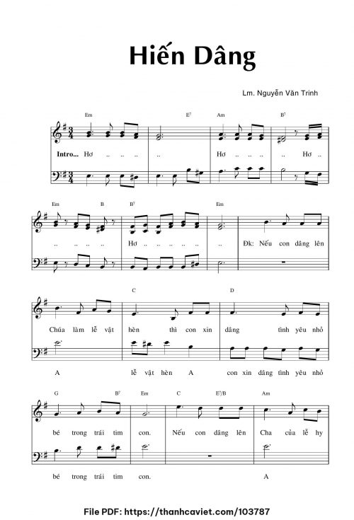 Hiến dâng - Lm. Nguyễn Văn Trinh - trang 1