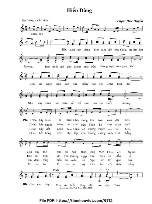 Hiến dâng - Phạm Đức Huyến - trang 1