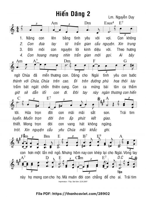 Hiến dâng 2 - Lm. Nguyễn Duy - trang 1