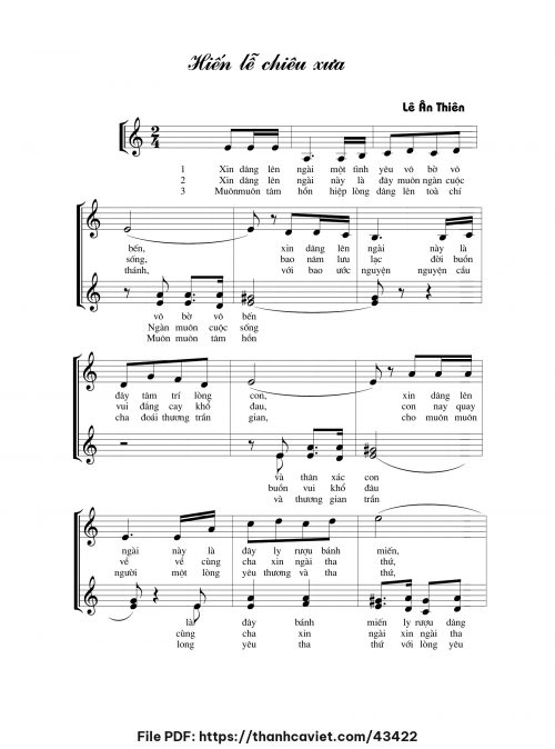 Hiến lễ chiều xưa - Lê Ân Thiên - trang 1