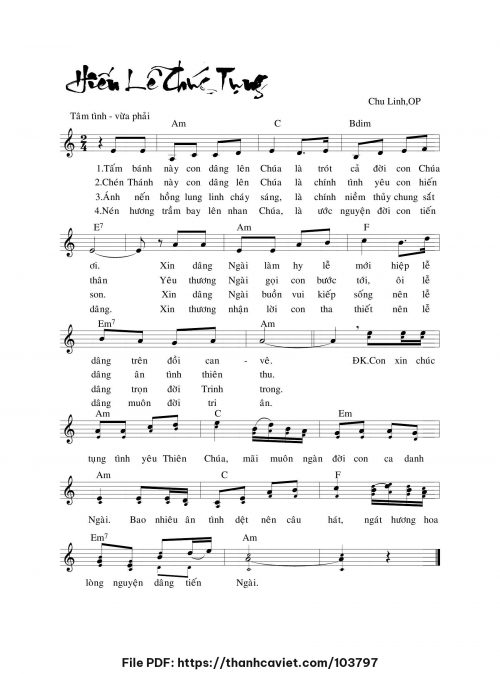 Hiến lễ chúc tụng - Sr. Chu Linh, OP - trang 1