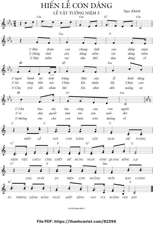 Hiến lễ con dâng - Ngọc Khánh - trang 1