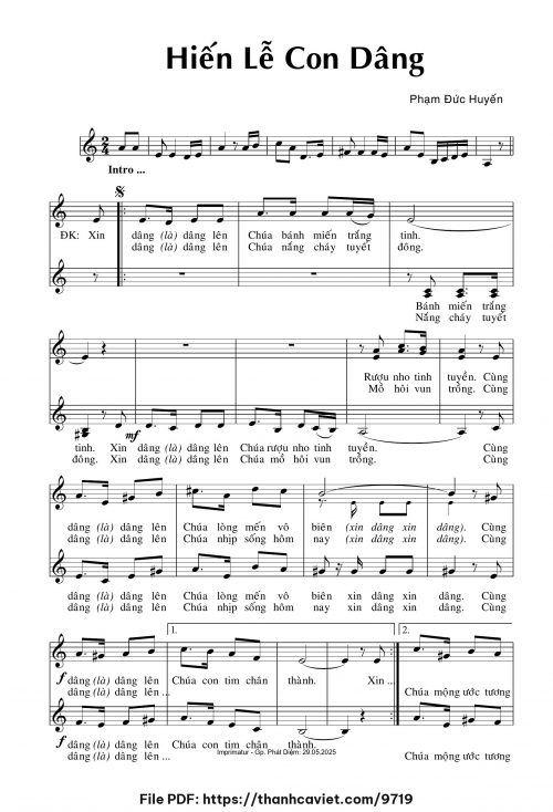 Hiến lễ con dâng - Phạm Đức Huyến - trang 1