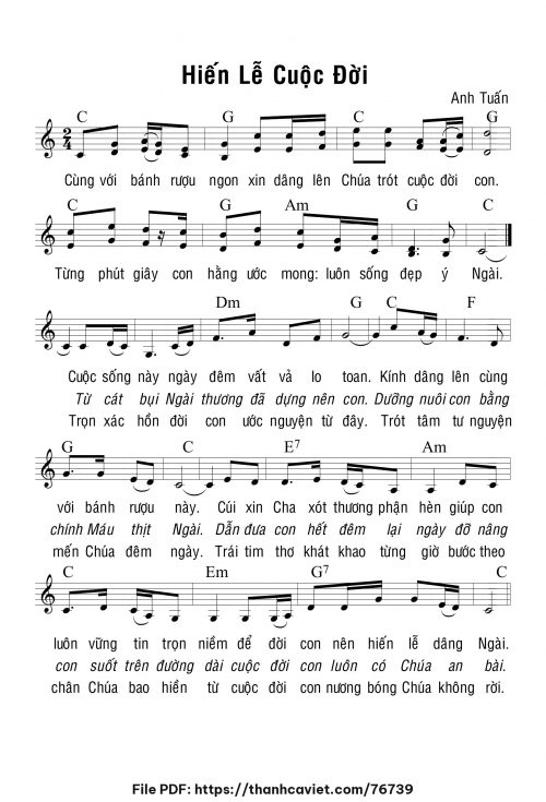 Hiến lễ cuộc đời - Anh Tuấn - trang 1