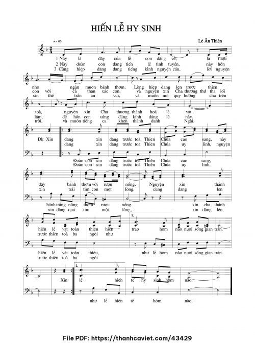 Hiến lễ hy sinh - Lê Ân Thiên - trang 1