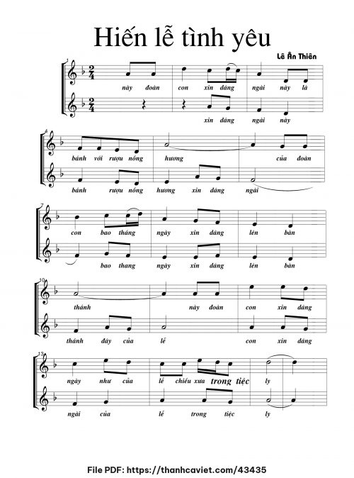 Hiến lễ tình yêu - Lê Ân Thiên - trang 1