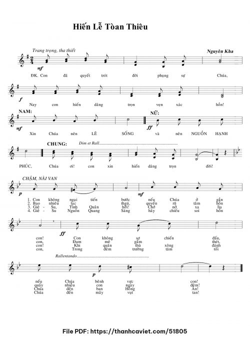 Hiến lễ toàn thiêu - Nguyên Kha - trang 1
