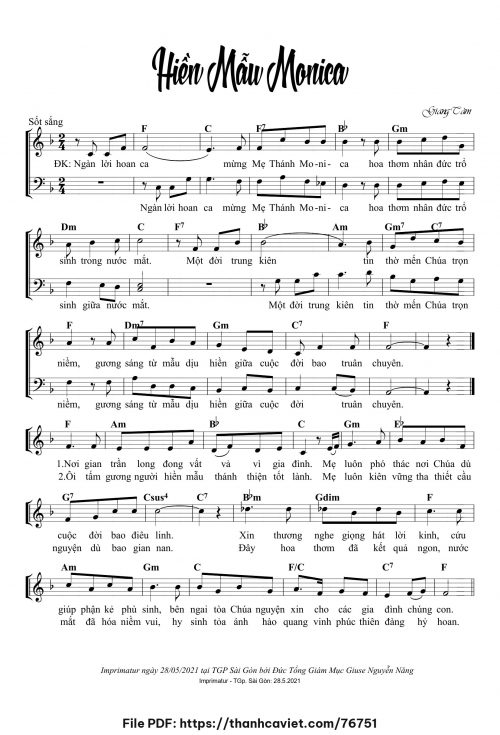 Hiền Mẫu Monica - Lm. Giang Tâm - trang 1