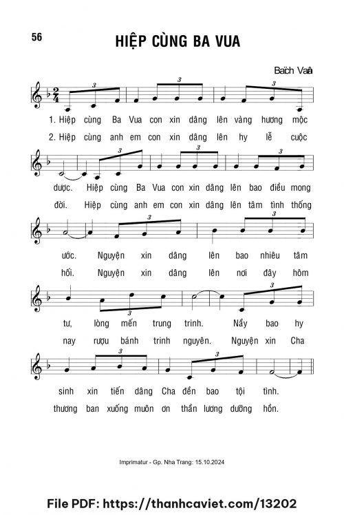 Hiệp cùng ba vua - Lm. Bạch Vân - trang 1