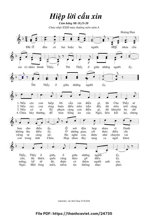 Hiệp lời cầu xin - Hoàng Đan - trang 1