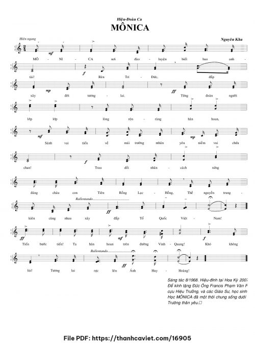 Hiệu đoàn ca Mônica - Nguyên Kha - trang 1