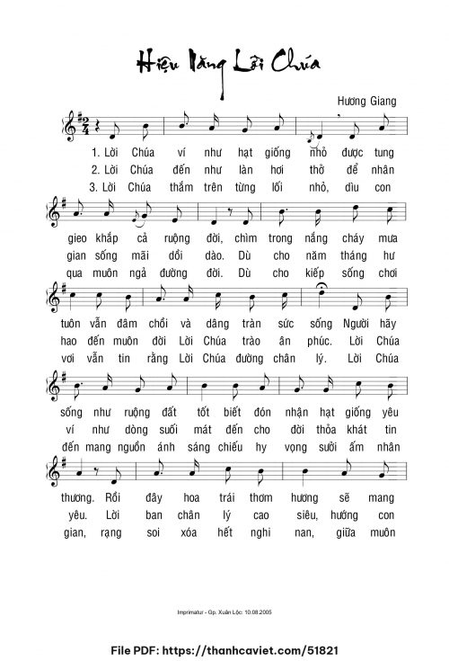 Hiệu năng lời Chúa - Hương Giang - trang 1